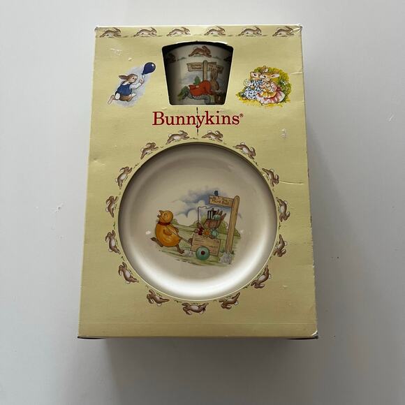 Royal Doulton Other - Vintage Royal Doulton Bunnykins 2pc Nursery Set Plate & Mug New in Box England